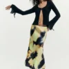 Printed Midi Skirt