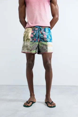Printed Patch Swimsuit