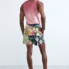 Printed Patch Swimsuit