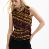 Printed Sleeveless Blouse Printed Sleeveless Blouse