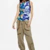 Printed Sleeveless Blouse Printed Sleeveless Blouse