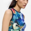 Printed Sleeveless Blouse Printed Sleeveless Blouse