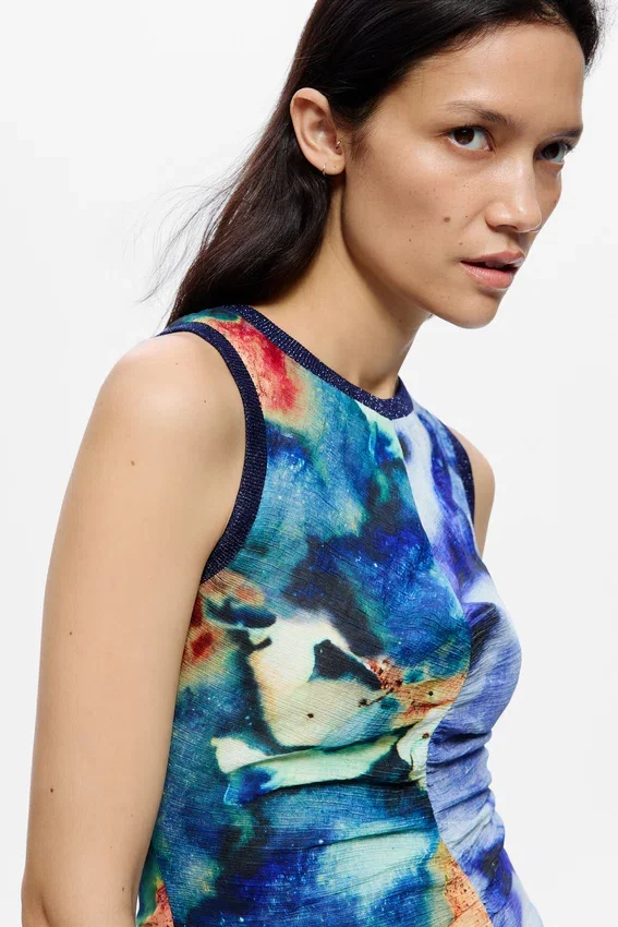 Printed Sleeveless Blouse Printed Sleeveless Blouse
