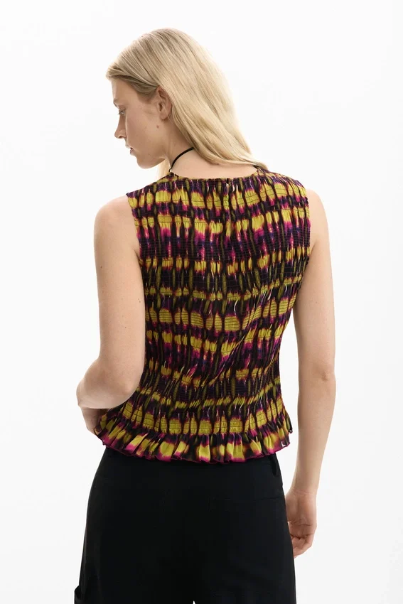 Printed Sleeveless Blouse Printed Sleeveless Blouse