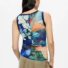 Printed Sleeveless Blouse Printed Sleeveless Blouse