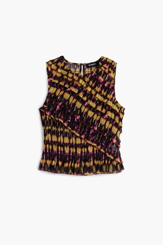 Printed Sleeveless Blouse Printed Sleeveless Blouse