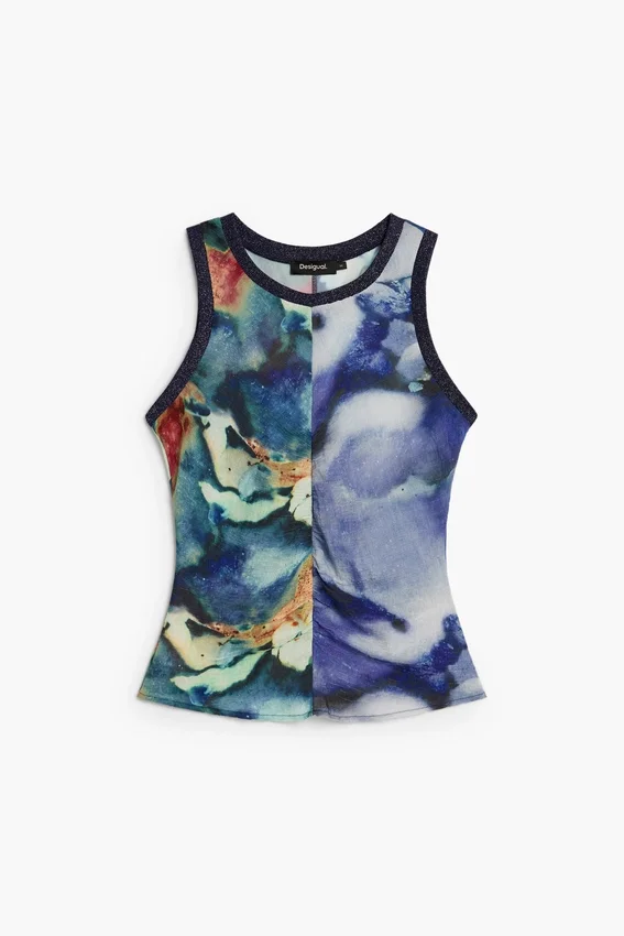 Printed Sleeveless Blouse Printed Sleeveless Blouse