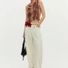 Printed Sleeveless T-Shirt Printed Sleeveless T-Shirt