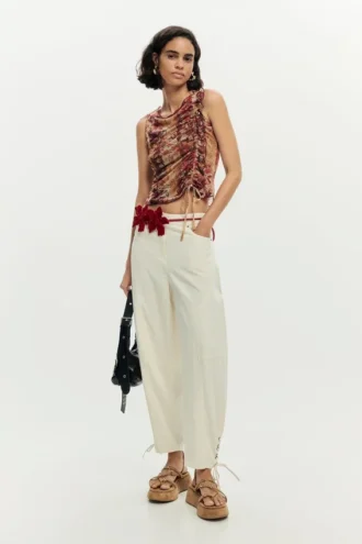 Printed Sleeveless T-Shirt