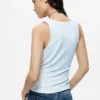 Printed Sleeveless T-Shirt Printed Sleeveless T-Shirt