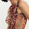 Printed Sleeveless T-Shirt Printed Sleeveless T-Shirt