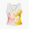 Printed Sleeveless T-Shirt Printed Sleeveless T-Shirt