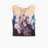 Printed Sleeveless T-Shirt Printed Sleeveless T-Shirt