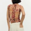 Printed Sleeveless T-Shirt Printed Sleeveless T-Shirt