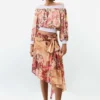 Printed Strapless Blouse Printed Strapless Blouse