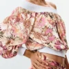 Printed Strapless Blouse Printed Strapless Blouse