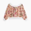 Printed Strapless Blouse Printed Strapless Blouse
