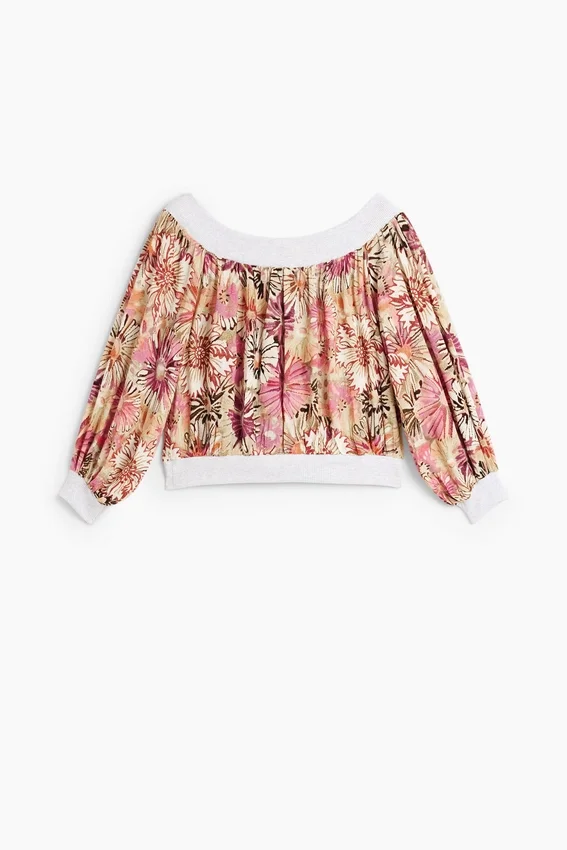 Printed Strapless Blouse Printed Strapless Blouse