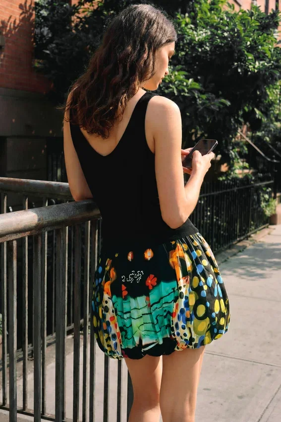 Printed Strappy Dress M. C. Lacroix Printed Strappy Dress M. C. Lacroix