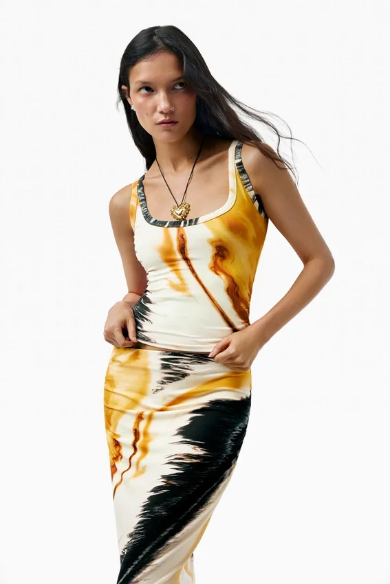 Printed Strappy Top Printed Strappy Top