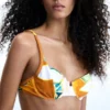 Printed Triangle Bikini Top