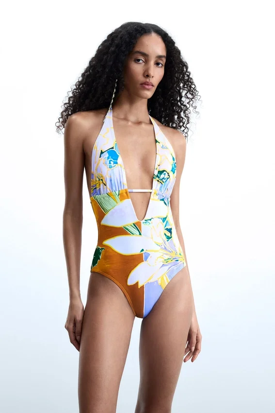 Printed Trikini Swimsuit Printed Trikini Swimsuit