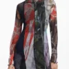 Printed Tulle Midi Dress Printed Tulle Midi Dress