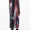 Printed Tulle Midi Dress Printed Tulle Midi Dress