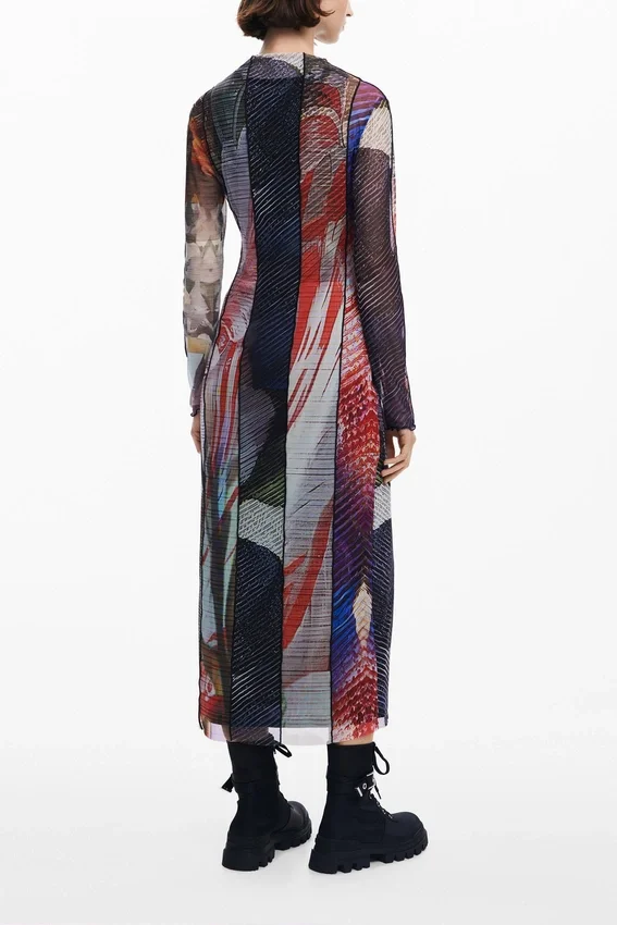 Printed Tulle Midi Dress Printed Tulle Midi Dress