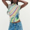 Printed Wavy T-Shirt Printed Wavy T-Shirt
