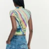 Printed Wavy T-Shirt Printed Wavy T-Shirt