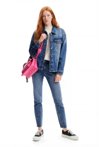 Push-Up Floral Skinny Jeans