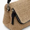 Raffia Crossbody Bag