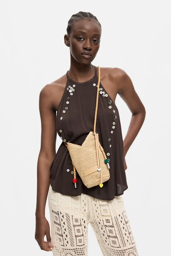 Raffia Mobile Phone Holder Charms Raffia Mobile Phone Holder Charms