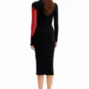 Ribbed Floral Midi Dress Ribbed Floral Midi Dress
