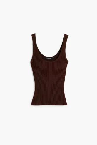 Ribbed Strappy T-Shirt