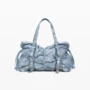 Ruched Denim Bag Ruched Denim Bag