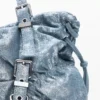 Ruched Denim Bag Ruched Denim Bag