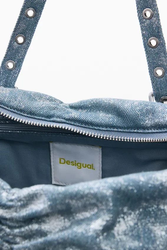 Ruched Denim Bag Ruched Denim Bag