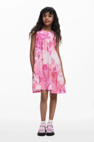 Ruched Floral Dress