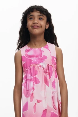 Ruched Floral Dress