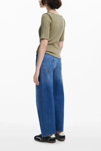 Ruched Neckline T-Shirt
