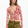 Ruched Neckline T-Shirt
