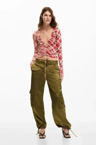 Ruched Neckline T-Shirt