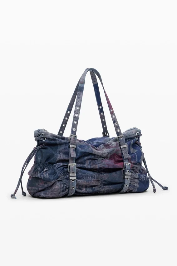 Ruched Newspaper Bag Ruched Newspaper Bag