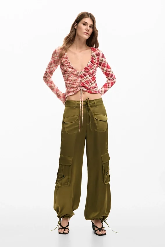 Satin Cargo Pants Satin Cargo Pants