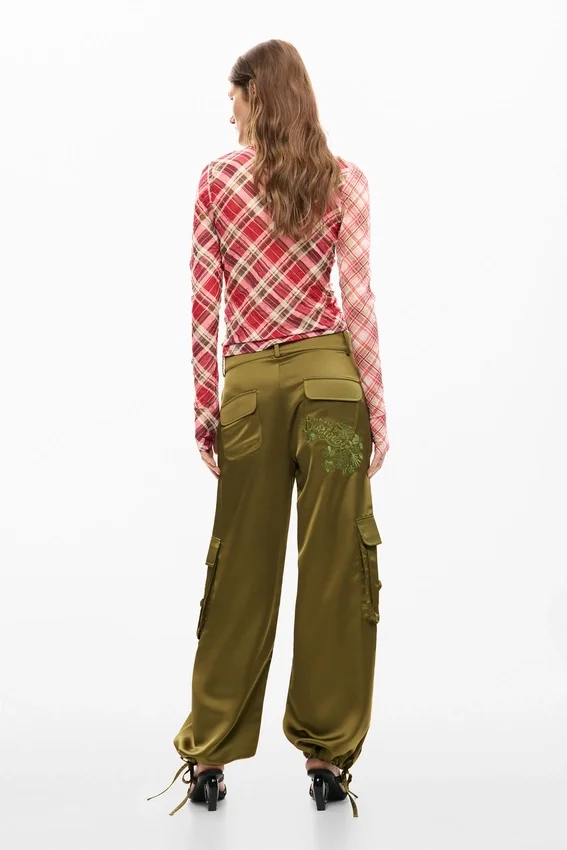 Satin Cargo Pants Satin Cargo Pants