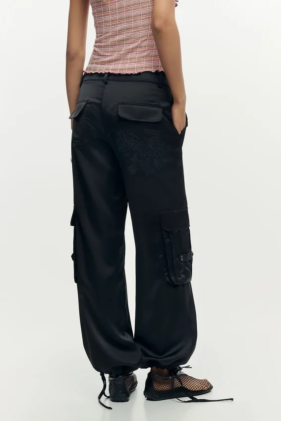 Satin Cargo Pants Satin Cargo Pants