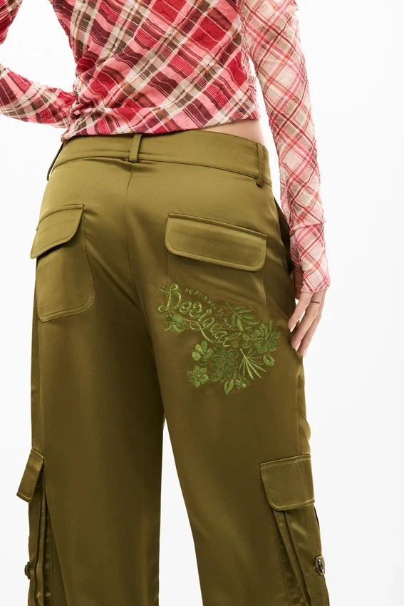 Satin Cargo Pants Satin Cargo Pants