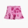 Short Denim Floral Skirt
